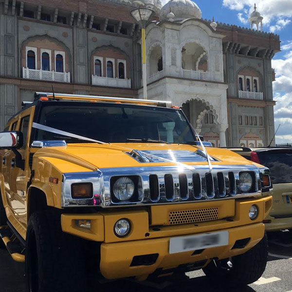 Corby Yellow Hummer Car Hire